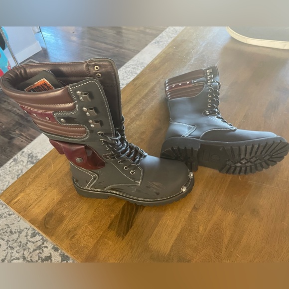 Addax Ridge Moto Combat Boots w/pocket